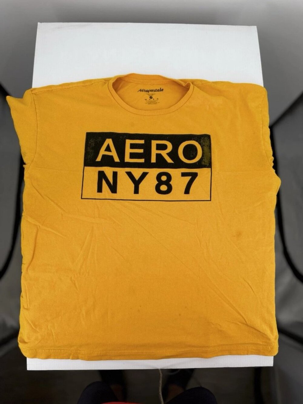 Aeropostale Womens T-Shirt AERO NY87 Mustard